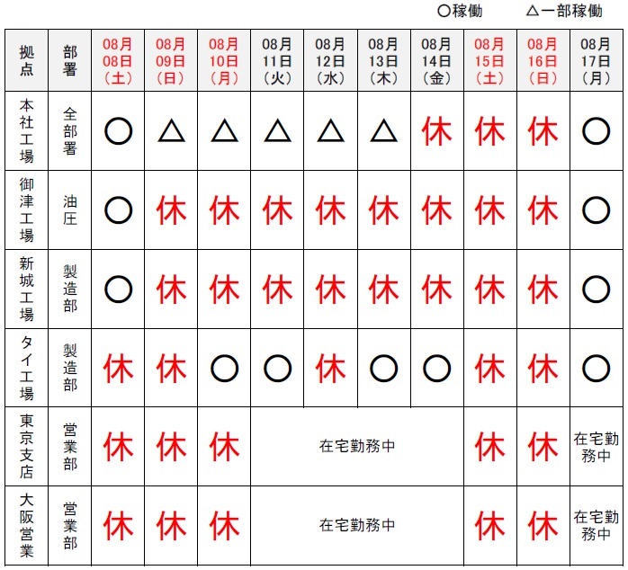 夏季休暇