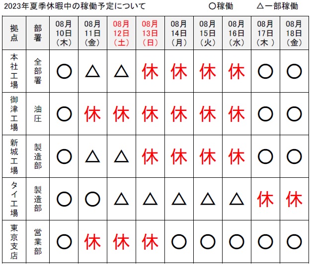 夏季休暇